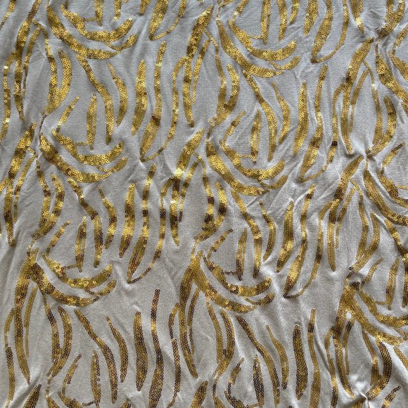 NWT Ellen Tracy Tan and Gold Short Sleeve Dress Size Extra Large - Picture 7 of 9